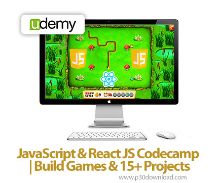 دانلود JavaScript & React JS Codecamp | Build Games & 15+ Projects - آموزش برنامه نویسی جاوااسکریپت 