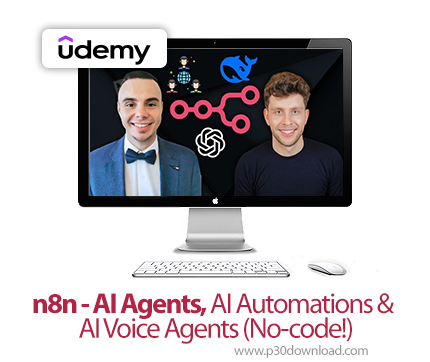 دانلود n8n - AI Agents, AI Automations & AI Voice Agents (No-code!) - آموزش  ان۸ان