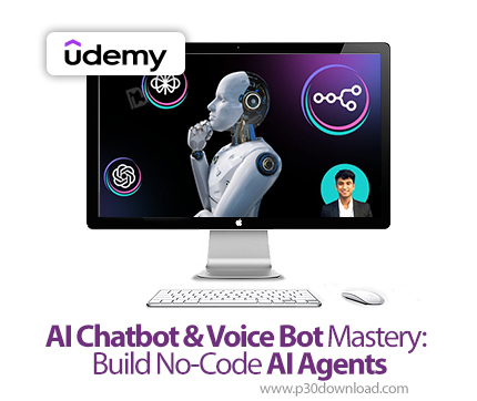 دانلود AI Chatbot & Voice Bot Mastery: Build No-Code AI Agents - آموزش عامل‌های هوش مصنوعی