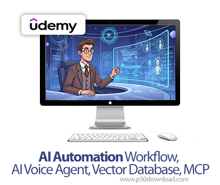 دانلود AI Automation Workflow, AI Voice Agent, Vector Database, MCP - آموزش ام‌سی‌پی