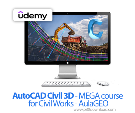 دانلود AutoCAD Civil 3D - MEGA course for Civil Works - AulaGEO - آموزش اتوکد سیویل تری‌دی