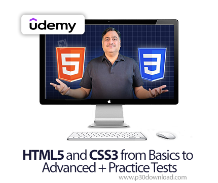 دانلود HTML5 and CSS3 from Basics to Advanced + Practice Tests - آموزش اچ‌تی‌ام‌ال۵ و سی‌اس‌اس۳