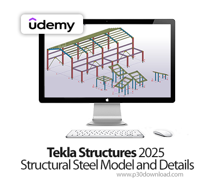 دانلود Tekla Structures 2025 Structural Steel Model and Details - آموزش تکلا استراکچرز