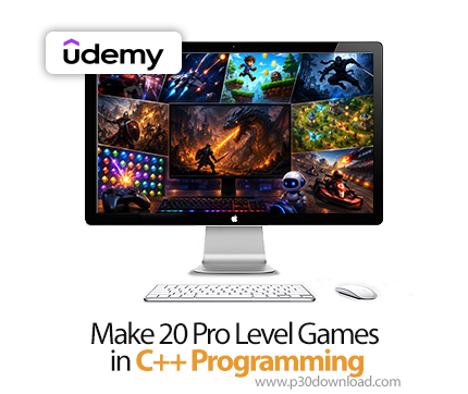 دانلود Make 20 Pro Level Games in C++ Programming - آموزش سی‌پلاس‌پلاس