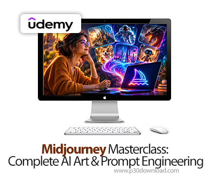 دانلود Midjourney Masterclass: Complete AI Art & Prompt Engineering - آموزش میدجرنی