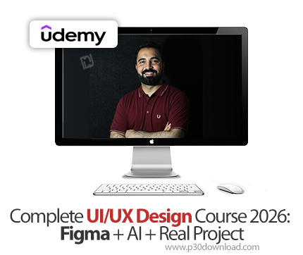 دانلود Complete UI/UX Design Course 2026: Figma + AI + Real Project - آموزش یوآی و یوایکس
