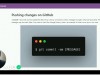 Udemy Git Basics. Commits, code merges, GitHub repository Screenshot 2