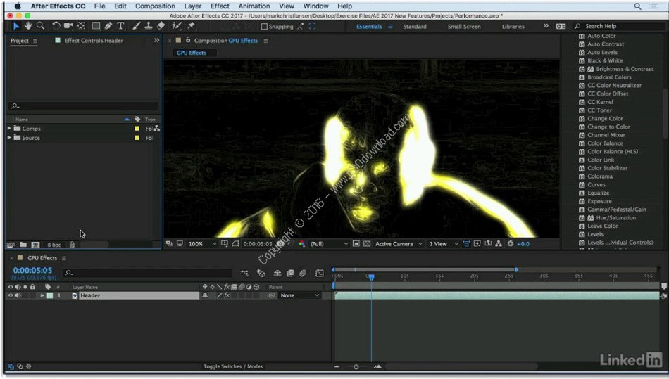 download after effects guru: mastering cameras and lights course