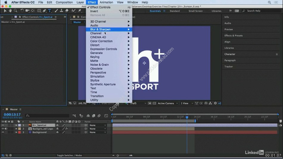 after effects cc 2019 essential training vfx download