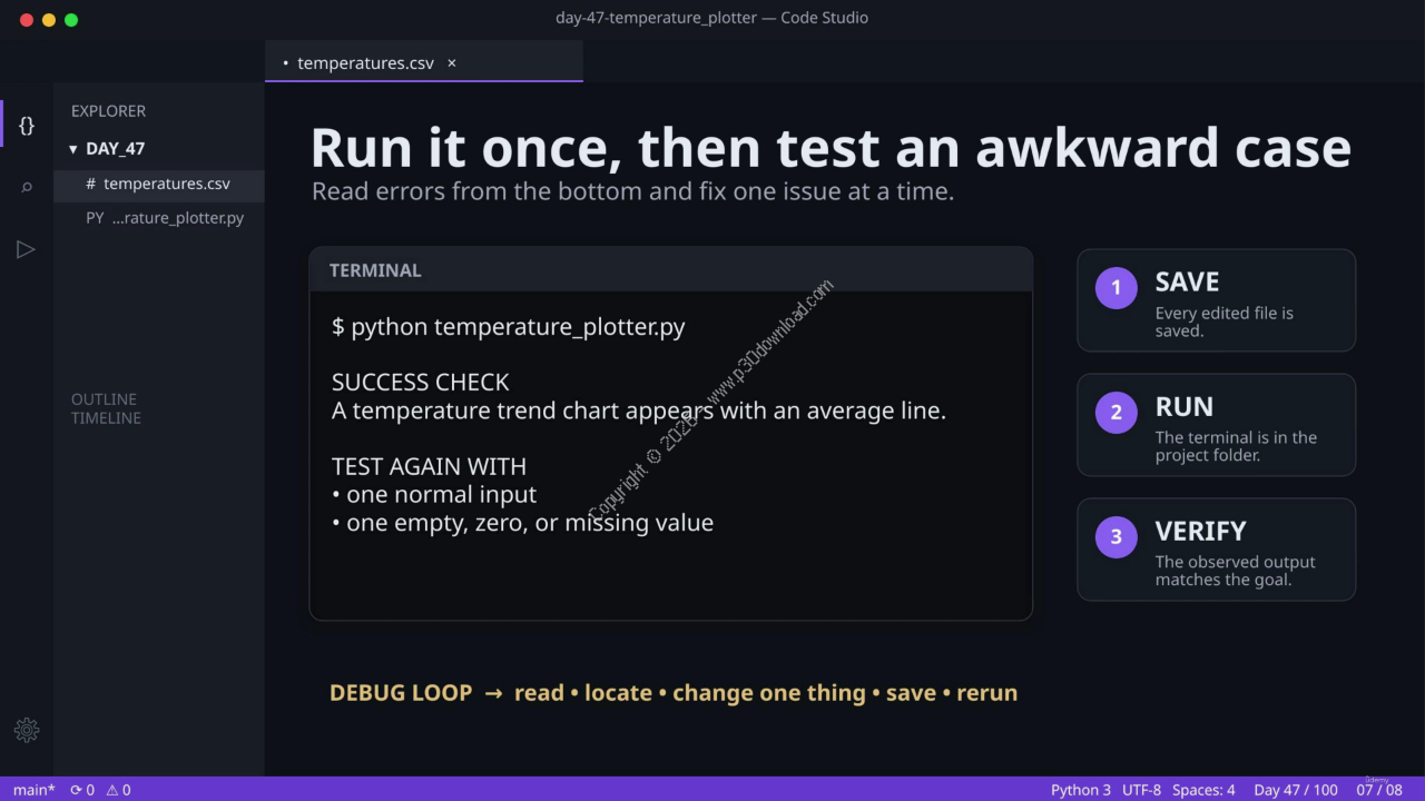 دانلود 100 Days of Python: From Beginner to AI Builder آموزش برنامه ...
