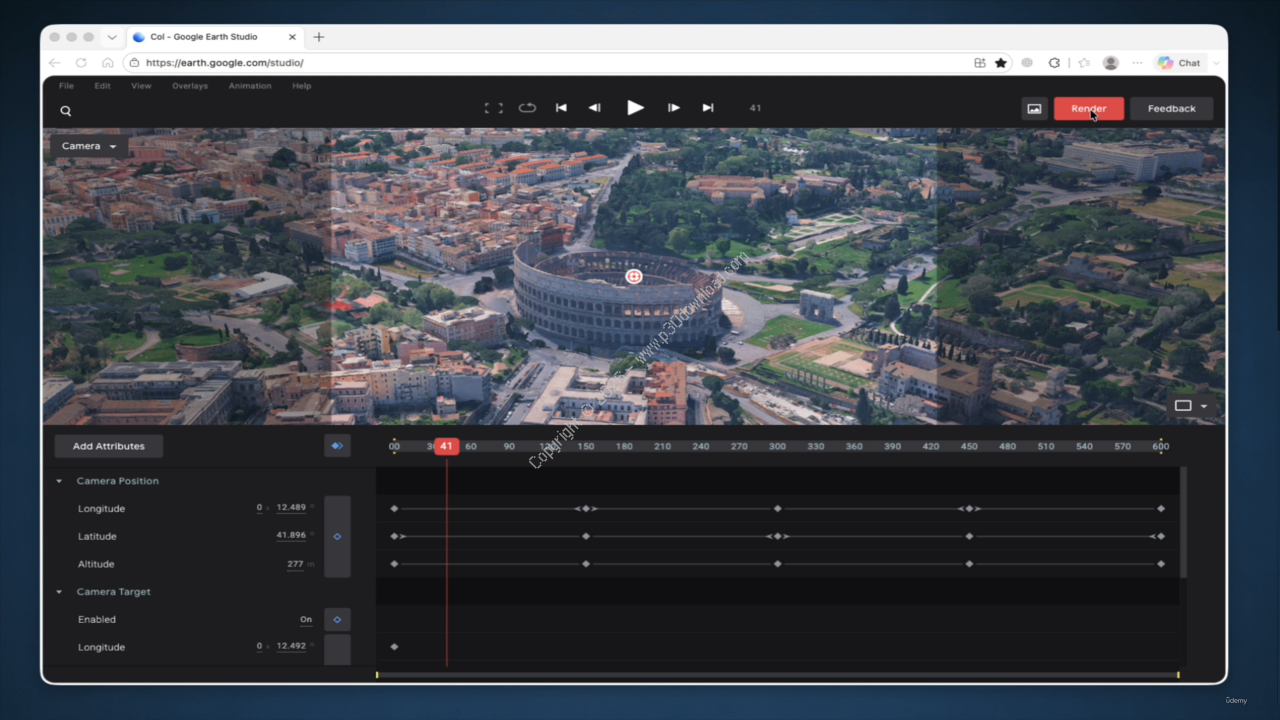 دانلود Google Earth Studio: Create Stunning 3D Animations آموزش گوگل ...